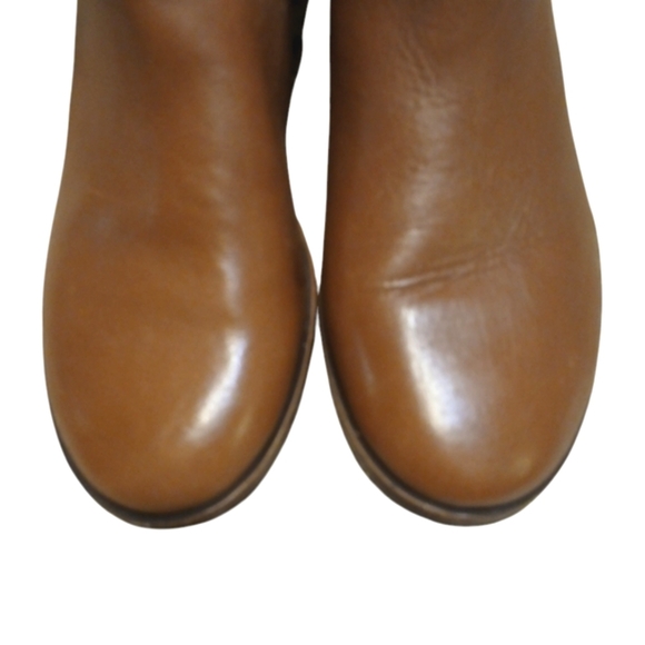 J Crew Harper Caramel Brown Leather Riding Boots Knee High Boots Size 6.5 - Picture 5 of 14